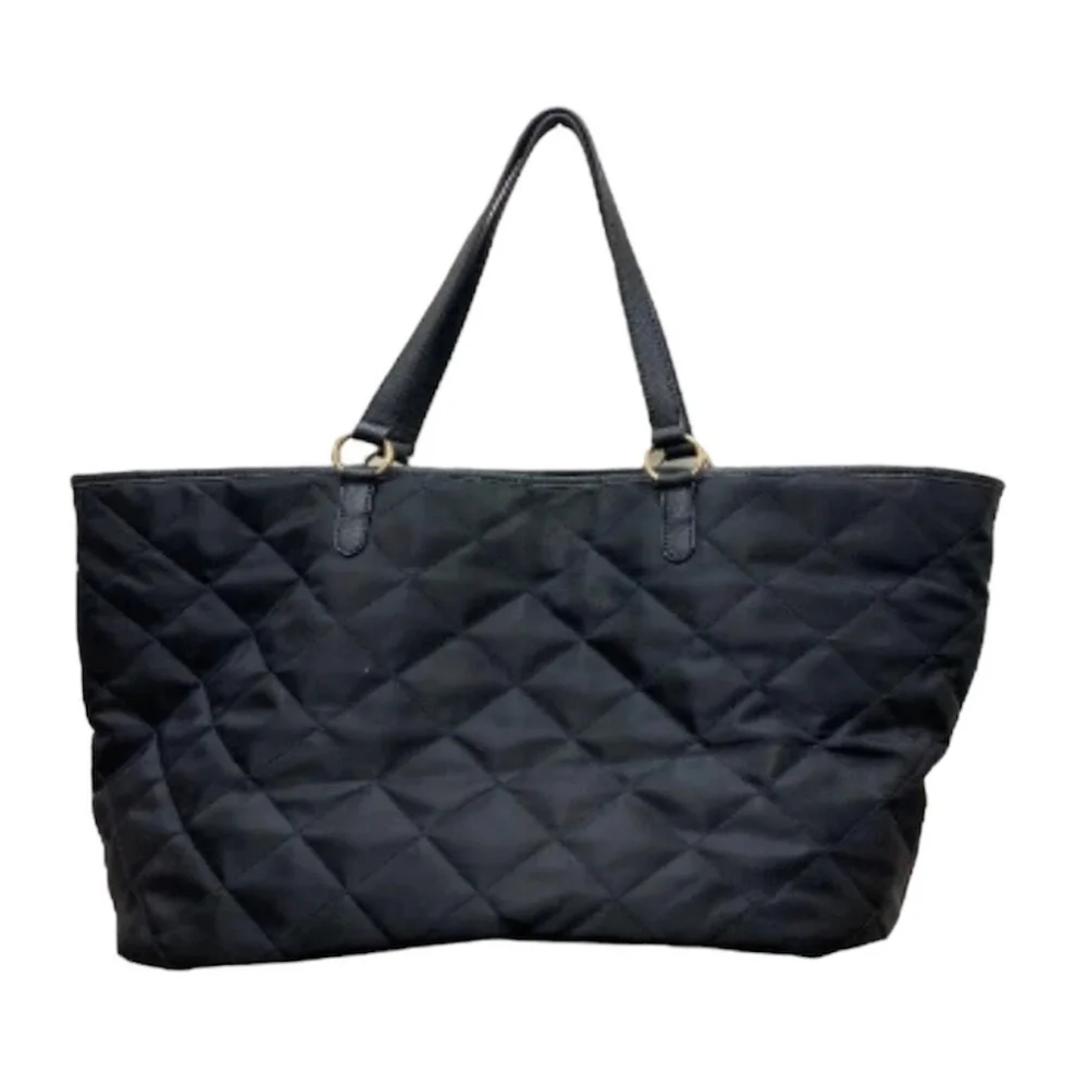 Tommy Hilfiger Black Quilted Tote Bag